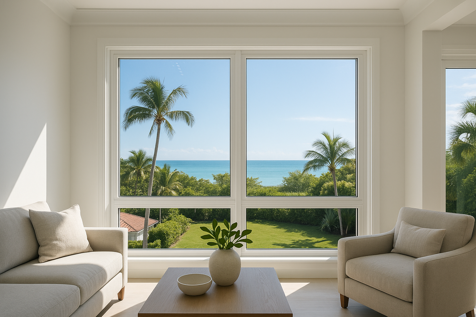 Impact windows installed on a Florida home